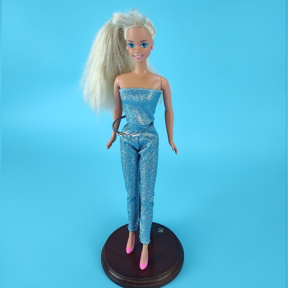 Mattel Vintage 1990s Barbie Doll 12" Bleach Blonde Hair + 1 Pc Bodysuit Shoes VG - Picture 4 of 12